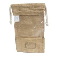Jute Window Bag 25x16cm & pocket 
