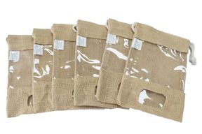 Jute Window Bag 25x16cm & pocket 