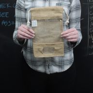 Jute Window Bag 25x16cm & pocket 