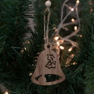 Pack of 3 Christmas Wooden Craft Decoration - Bell