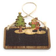 Pack of 2 Christmas Wooden Craft Decoration - Snowman & Tree