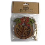 Pack of 2 Christmas Wooden Craft Decoration - Snowflake & Snowman