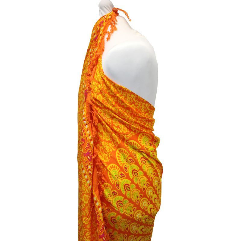 Lime Orange Mandela Sarong