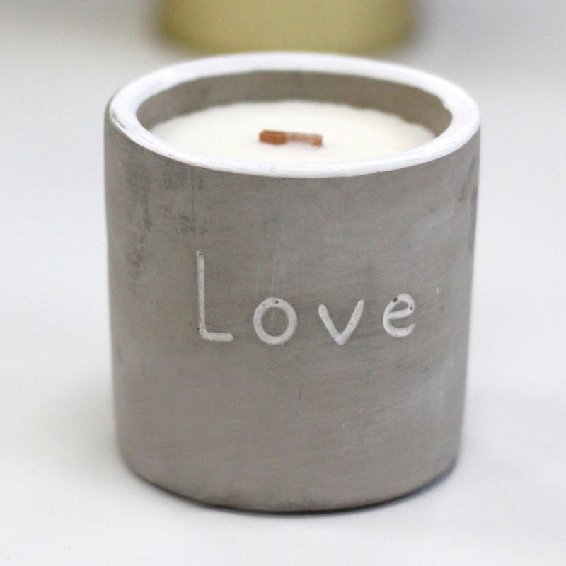 Med Concrete Soy Candle - Love - Purple Fig & Casis