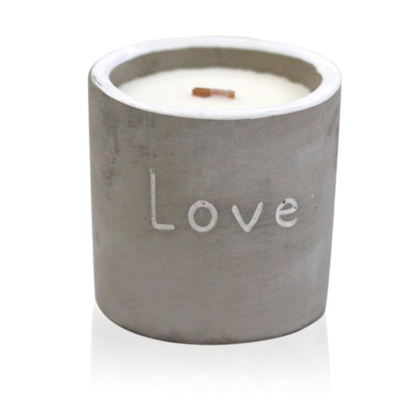 Med Concrete Soy Candle - Love - Purple Fig & Casis