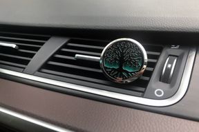 Car Diffuser Kit - Pewter Yoga Chakra - 30mm