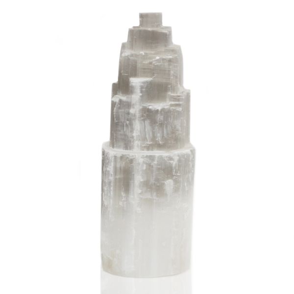Natural Selenite Tower Lamps