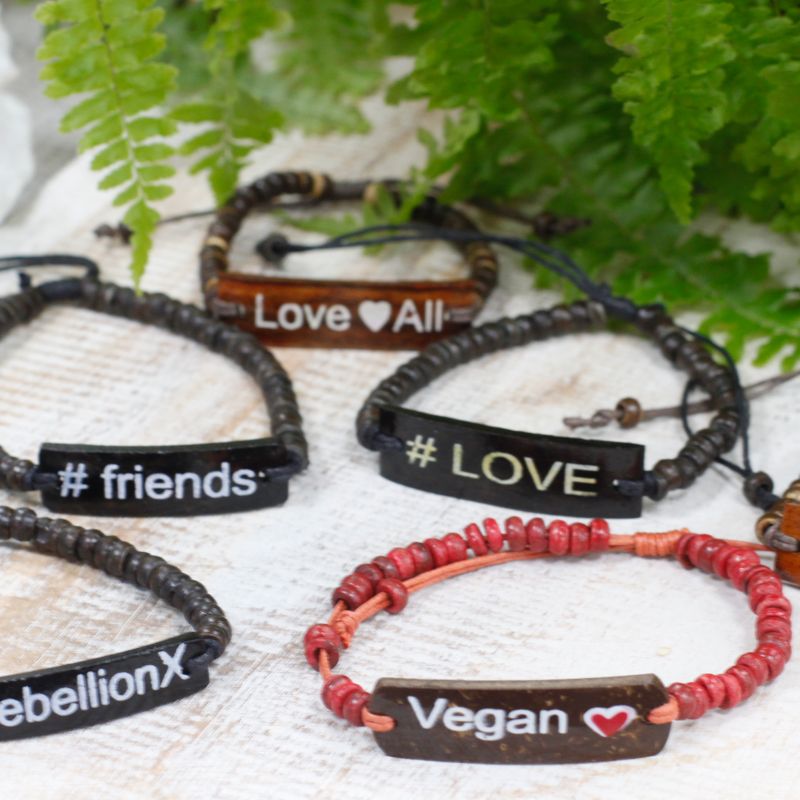 Coco Slogan Bangle - Vegan
