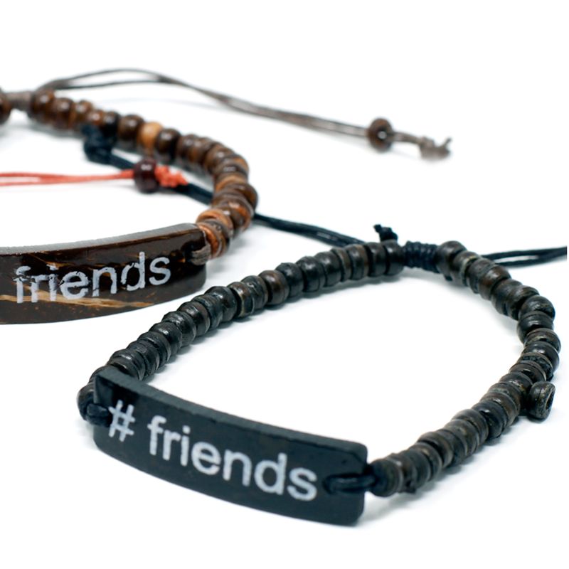 Coco Slogan Bangle - #Friends