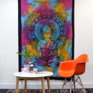 Single Cotton Bedspread + Wall Hanging - Elephant Head 130cm x 200cm