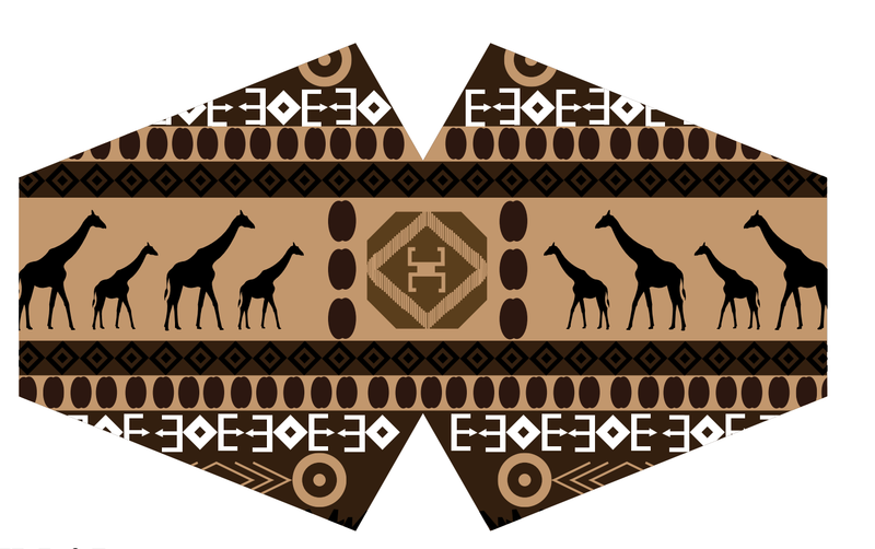 Reusable Fashion Face Covering - African Tribal (Adult)