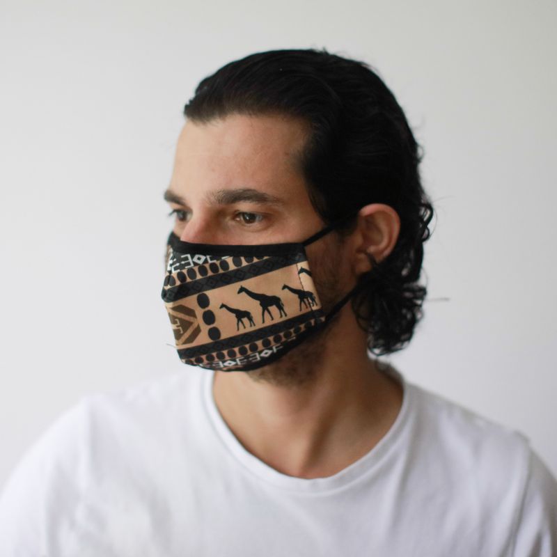Reusable Fashion Face Covering - African Tribal (Adult)