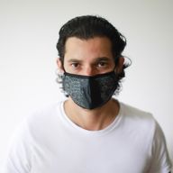 Reusable Fashion Face Covering - Black Elegance (Adult)