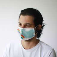 Reusable Fashion Face Covering - Rainbow (Adult)
