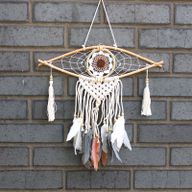 Protection Dream Cather - Sm Macrame Eye Assorted Colours