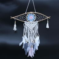 Protection Dream Cather - Sm Macrame Eye Assorted Colours
