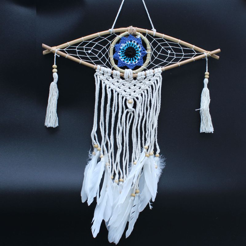 Protection Dream Cather - Sm Macrame Eye Assorted Colours