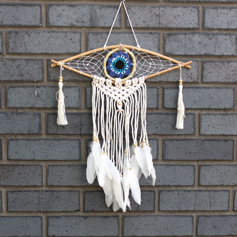 Protection Dream Cather - Sm Macrame Eye Assorted Colours