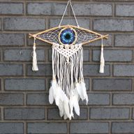 Protection Dream Cather - Sm Macrame Eye Assorted Colours