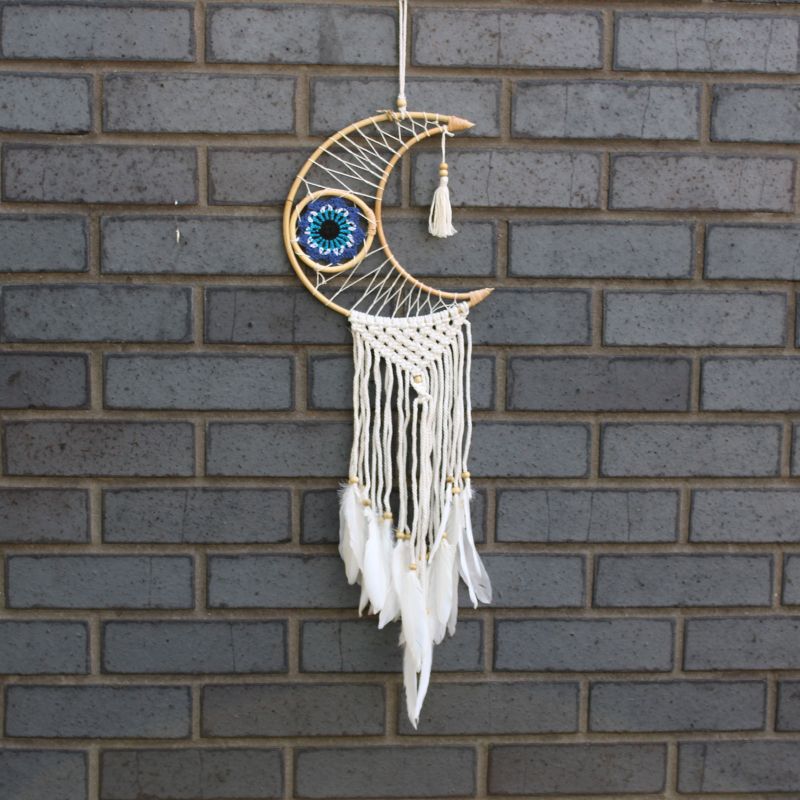 Protection Dream Cather - Macrame Moon Assorted Colours