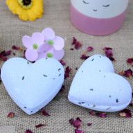 Love Heart Bath Bomb 70g - French Lavender