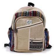 Small Hemp Backpack - Zig Zag Zips Style