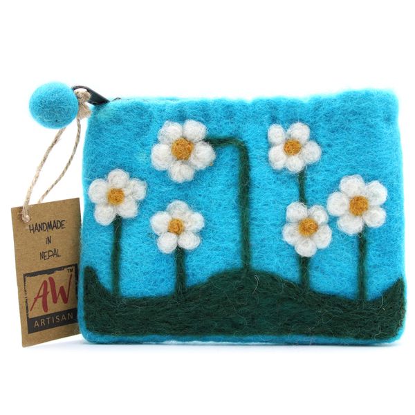 Natural Felt Zipper Pouches
