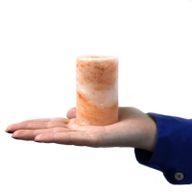 Set of 2 Himalayan Salt Shot Glasses & Wood Serving Stand