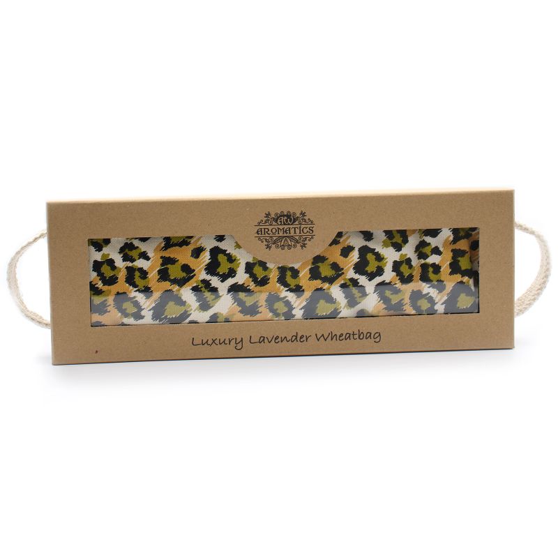 Luxury Lavender Wheat Bag in Gift Box - Night Leopard