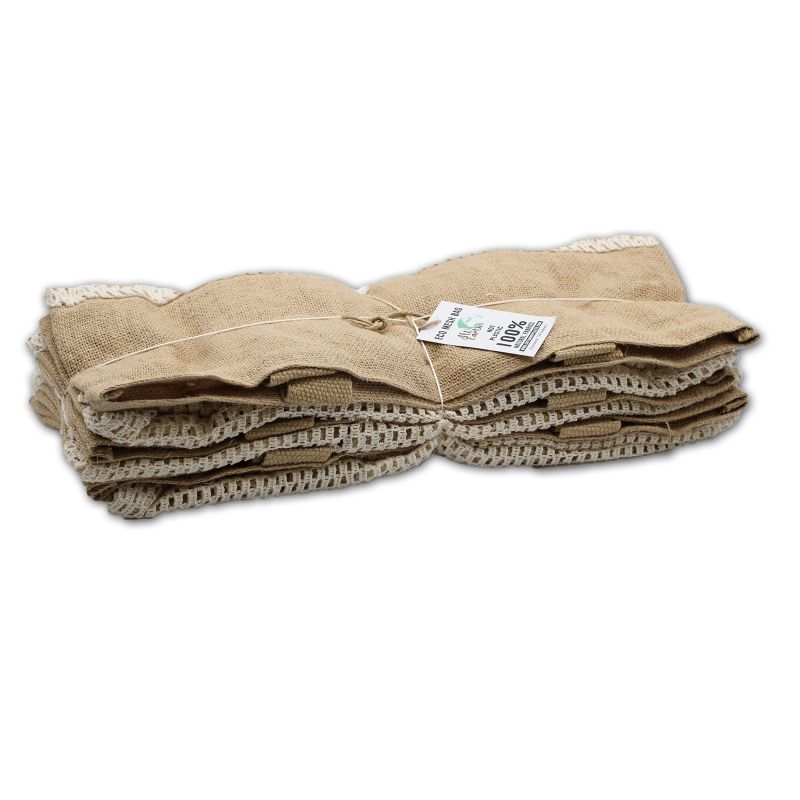 Pure Soft Jute and Cottong Mesh Bag - Natural