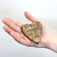 Rustic Bark Letter   - "Heart Shape"  - 7cm