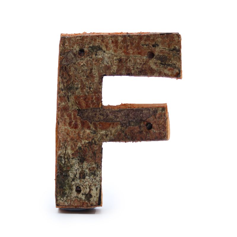Rustic Bark Letter   - "E"  - 7cm