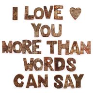Colour Rustic Bark Letters - LOVE (4)