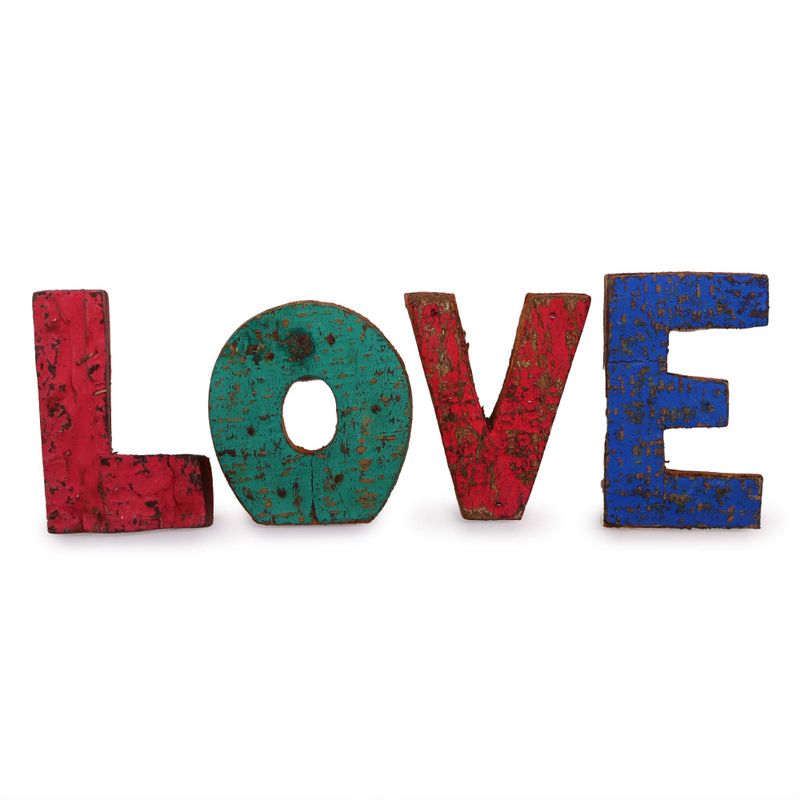 Colour Rustic Bark Letters - HOME (4)