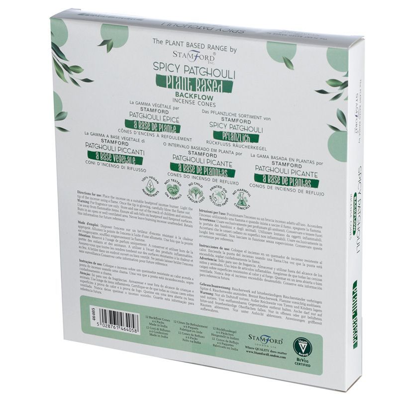 Plant Based Backflow Incense Cones - Spicy Patchouli