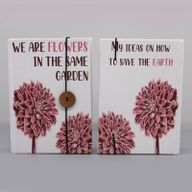 Small Notebook with strap - Flowers in the same garden