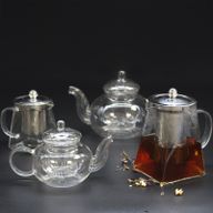 Glass Infuser Teapot - Gift Boxed - Tower Shape - 350ml