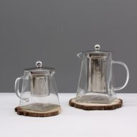 Glass Infuser Teapot - Gift Boxed - Tower Shape - 350ml