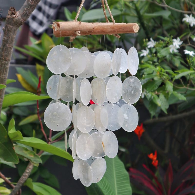 Pearl & Driftwood Cross Chime