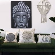Lotus Mandala Cushion - 60x60cm - bronze
