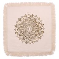 Lotus Mandala Cushion - 60x60cm - bronze