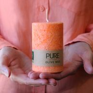 Pure Olive Wax Candle 90x60 - White