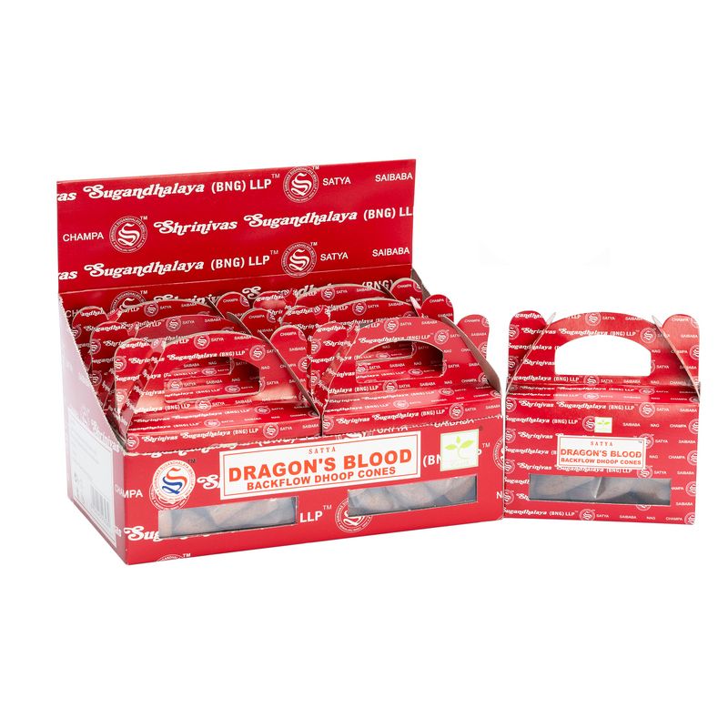 Box of - Satya Dragon's Blood Backflow Dhoop Cone