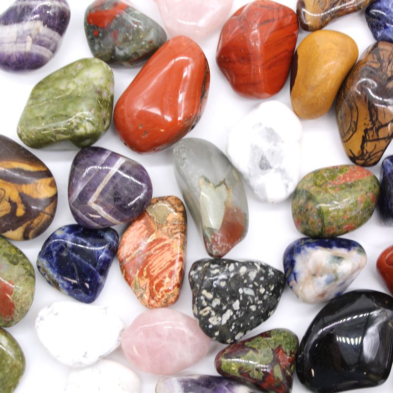 Bag of 12 Medium African Tumble Stones - Picture Nguni