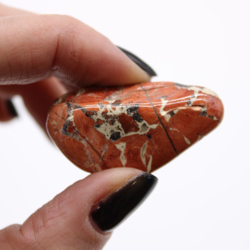 Bag of 12 Medium African Tumble Stones - Light Jasper - Brecciated