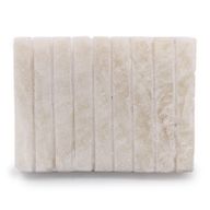 White Onxy Ridged Soap Dish