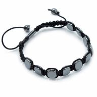 Magnetic Hematite Shamballa Bracelet - Round Corners
