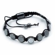 Magnetic Hematite Shamballa Bracelet - Round Flats