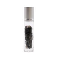 Gemstone Essential Oil Roller Bottle - Black Tourmaline  - Silver Cap + Gemstone Roller Tip for 5ml Bottle - Black Tourmaline
