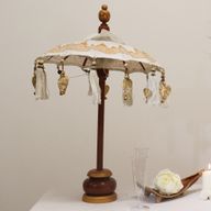 Bali Home Decor Parasol - Canvas - Gold Decor- 40cm